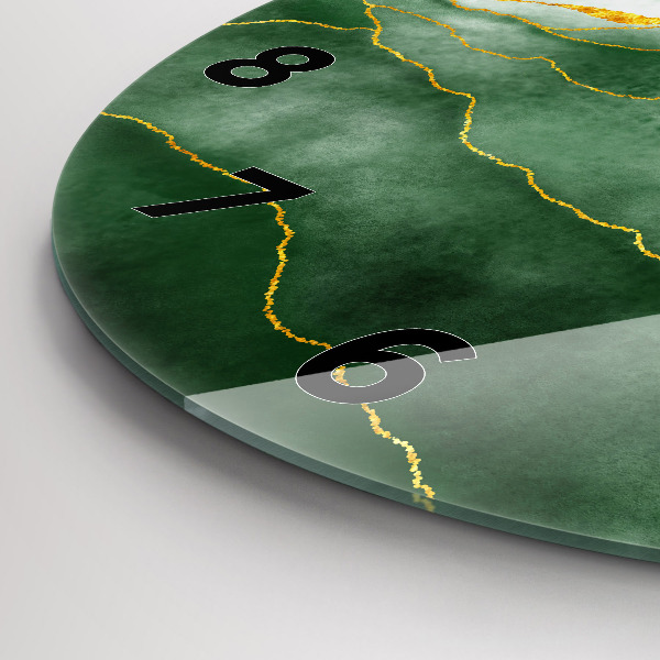 Kerek fali üvegóra Absztrakciós levelek