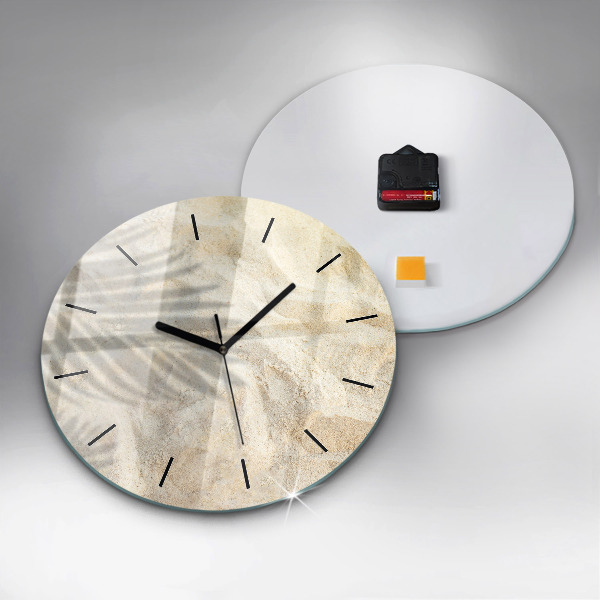 Kerek fali üvegóra Pálmafa árnyék homok