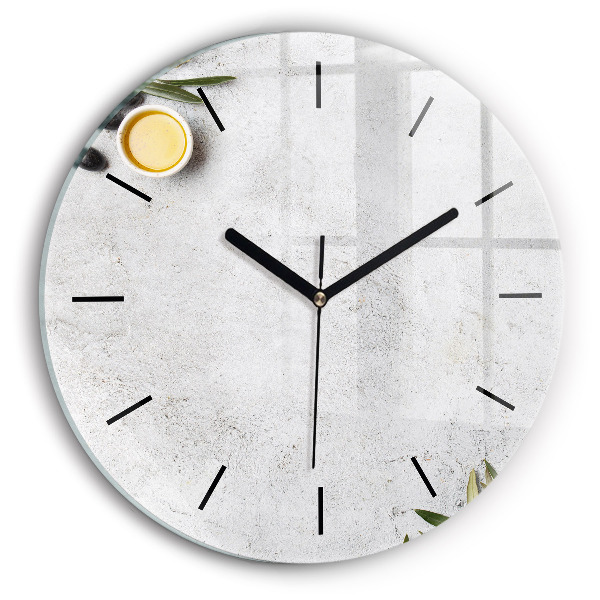 Kerek fali üvegóra Minimalista olajbogyó