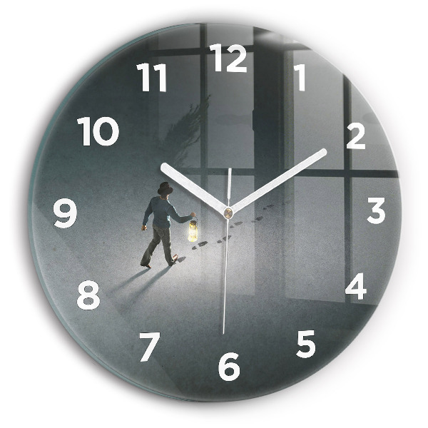 Kerek fali üvegóra Vándor a sötétben