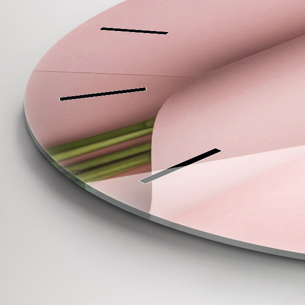 Kerek fali üvegóra Tulipán virág csokor