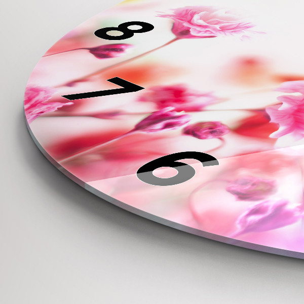 Kerek fali üvegóra Virágok a réten