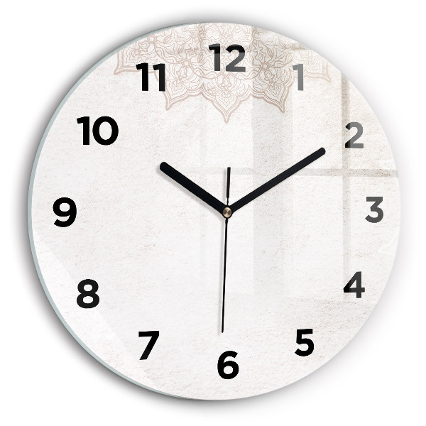 Kerek fali üvegóra Dekoratív minta