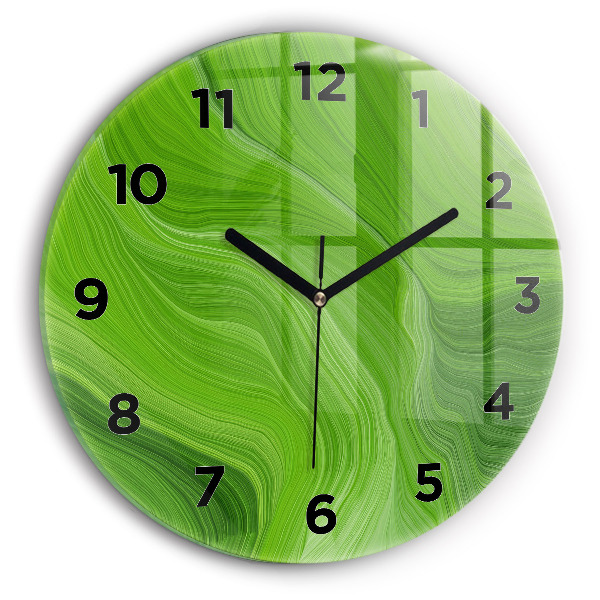 Kerek fali üvegóra Modern hullámok