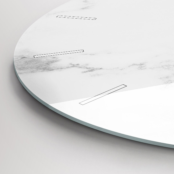 Kerek fali üvegóra Elegáns márvány