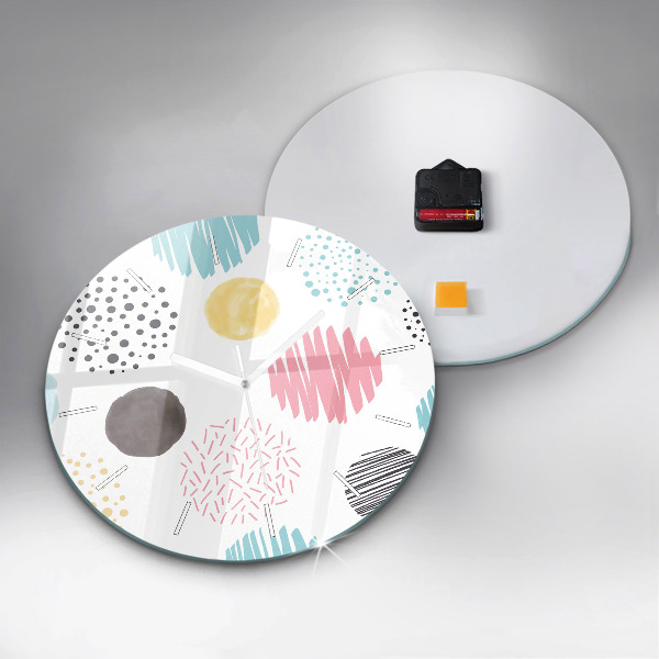 Kerek fali üvegóra Geometriai minta