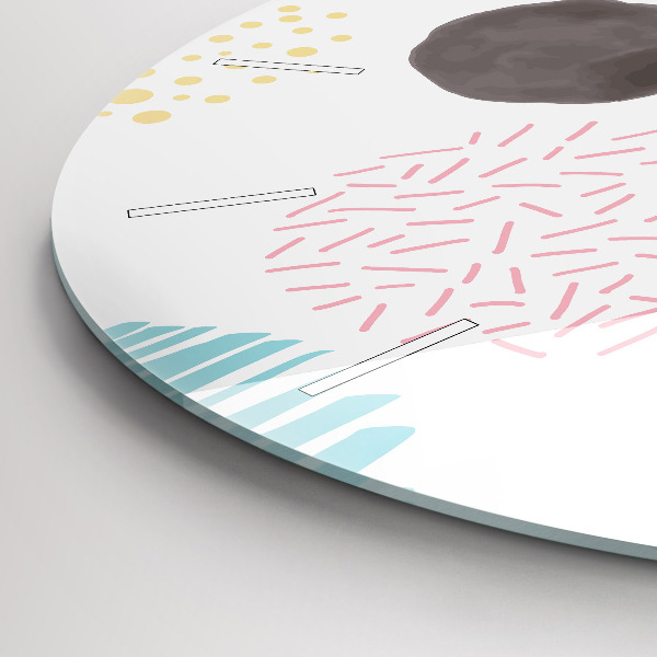 Kerek fali üvegóra Geometriai minta