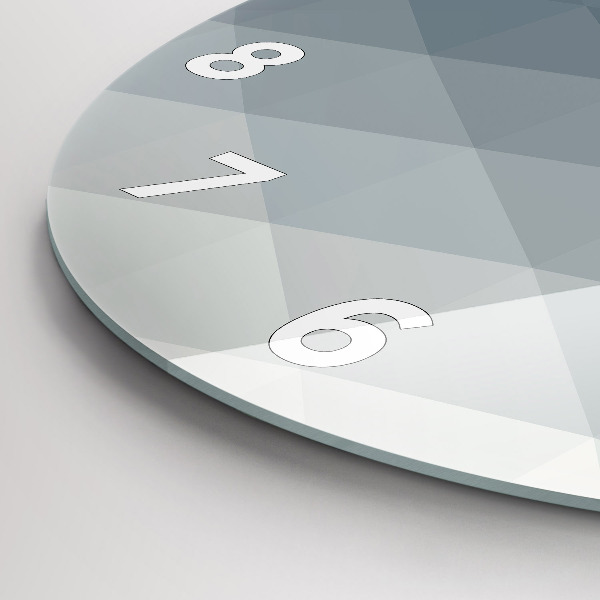 Kerek fali üvegóra Szürke absztrakció