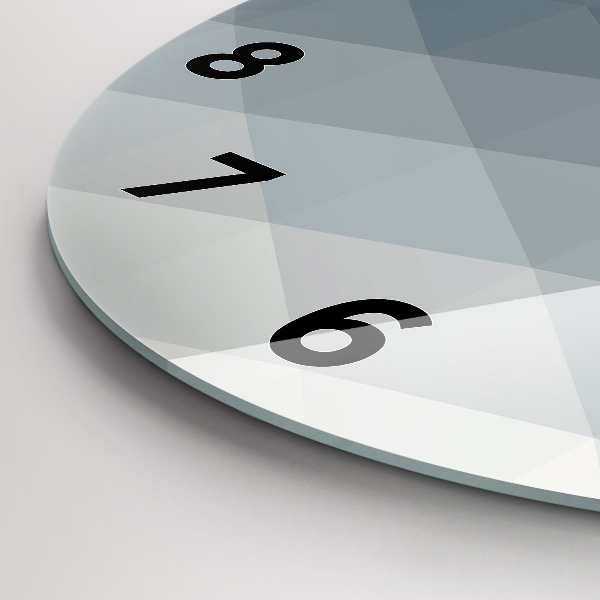 Kerek fali üvegóra Szürke absztrakció