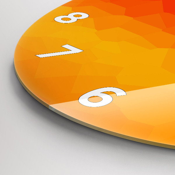 Kerek fali üvegóra Színes absztrakció