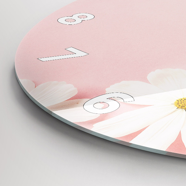 Kerek fali üvegóra Százszorszép virágok