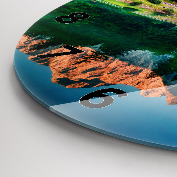 Kerek fali üvegóra Tó táj