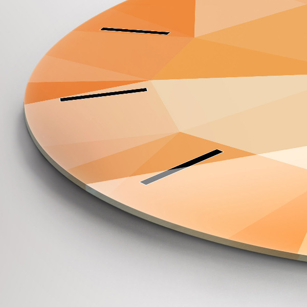 Kerek fali üvegóra Absztrakciós háromszögek