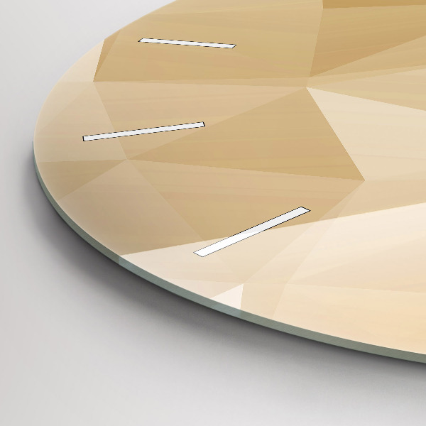 Kerek fali üvegóra Háromszögek absztrakt