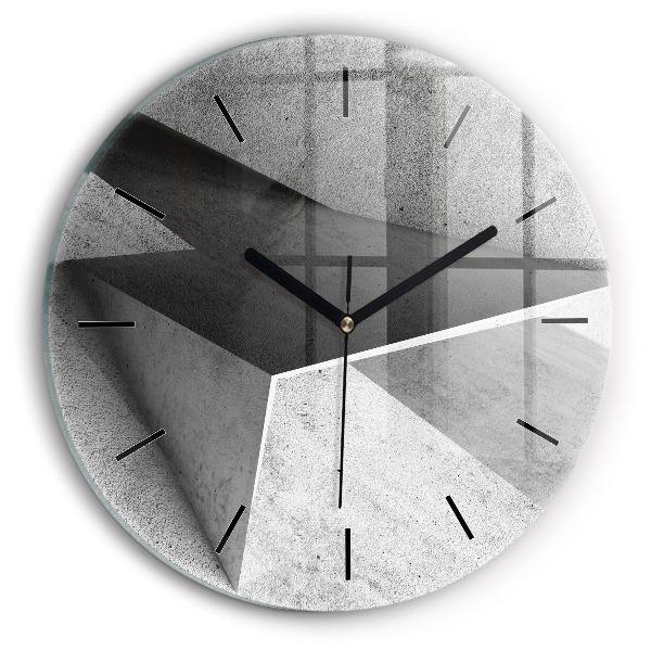 Kerek fali üvegóra Absztrakciós háromszögek