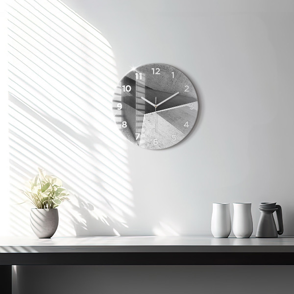 Kerek fali üvegóra Absztrakciós háromszögek