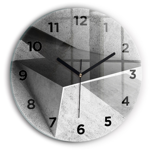 Kerek fali üvegóra Absztrakciós háromszögek