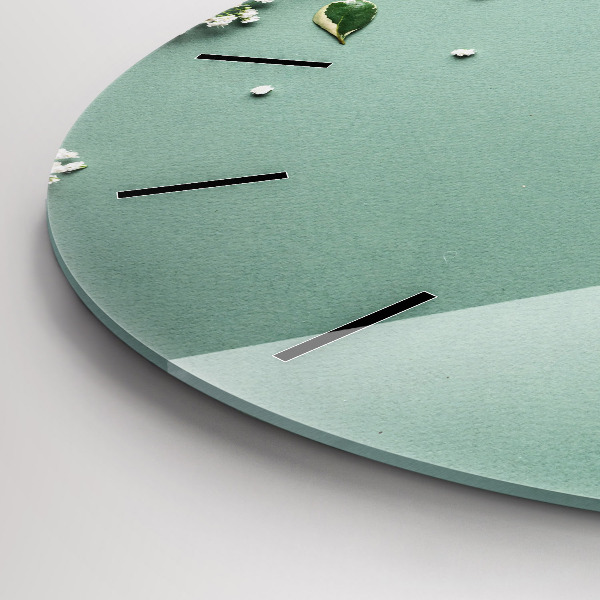 Kerek fali üvegóra Finom virágok