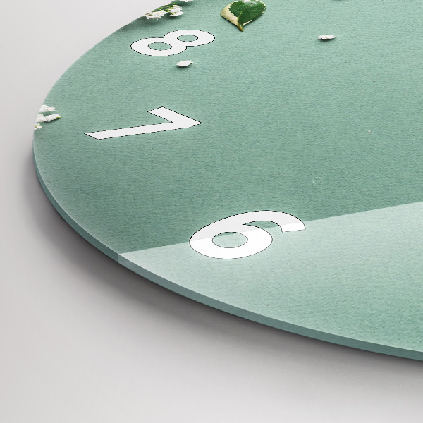 Kerek fali üvegóra Finom virágok