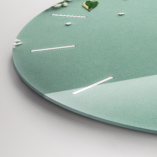 Kerek fali üvegóra Finom virágok