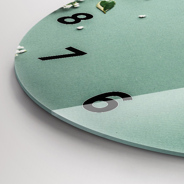 Kerek fali üvegóra Finom virágok