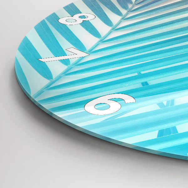 Kerek fali üvegóra Trópusi pálmafa