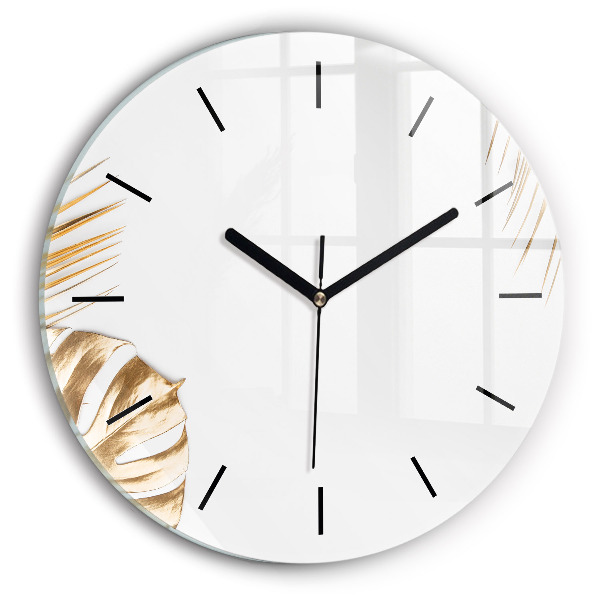 Kerek fali üvegóra Trópusi levelek