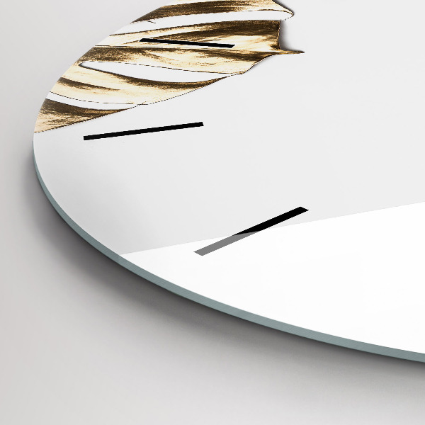 Kerek fali üvegóra Trópusi levelek