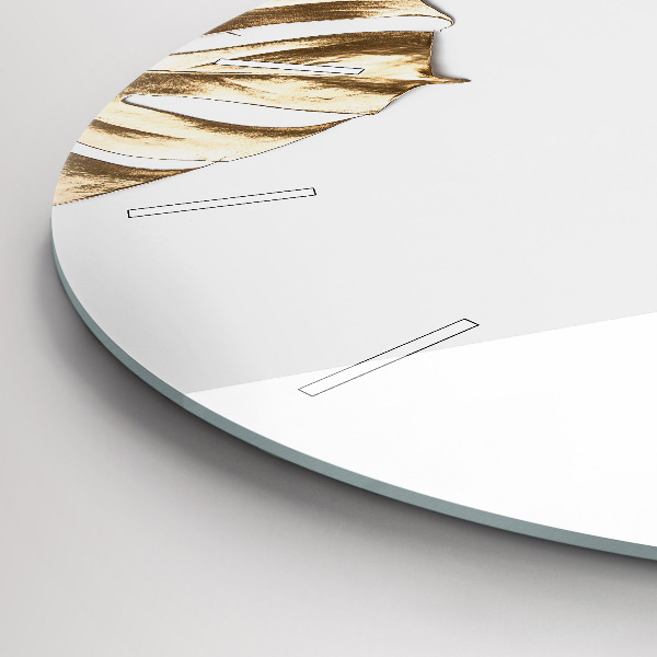 Kerek fali üvegóra Trópusi levelek