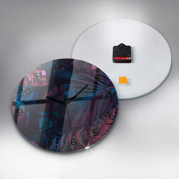 Kerek fali üvegóra Egzotikus virágok