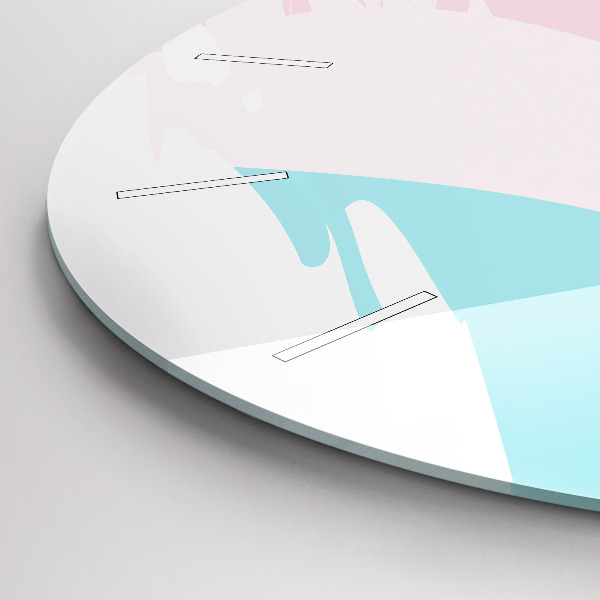 Kerek fali üvegóra Pasztell absztrakció