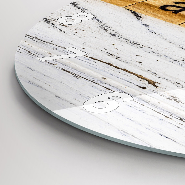 Kerek fali üvegóra A Family felirat