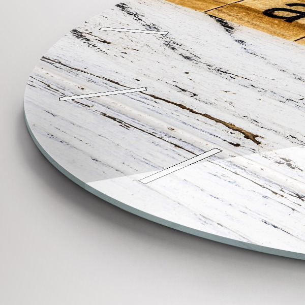 Kerek fali üvegóra A Family felirat