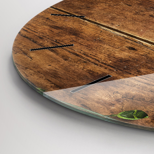 Kerek fali üvegóra Rusztikus fa