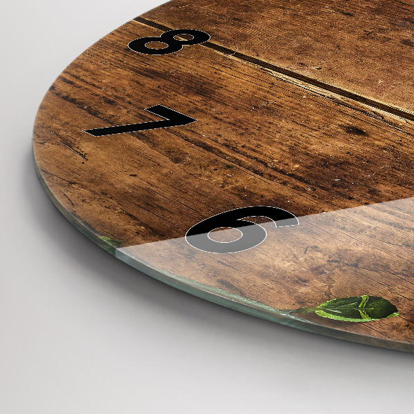 Kerek fali üvegóra Rusztikus fa