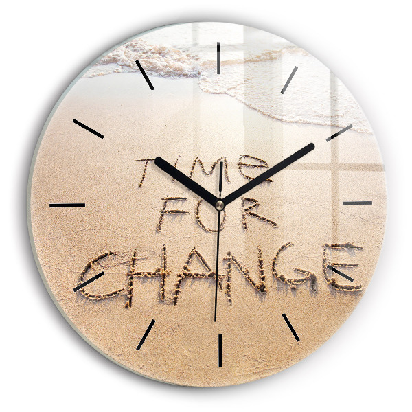 Kerek fali üvegóra Beach Idézet