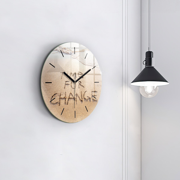 Kerek fali üvegóra Beach Idézet