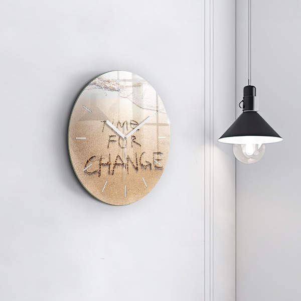 Kerek fali üvegóra Beach Idézet