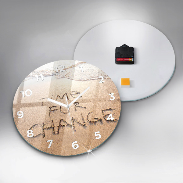 Kerek fali üvegóra Beach Idézet