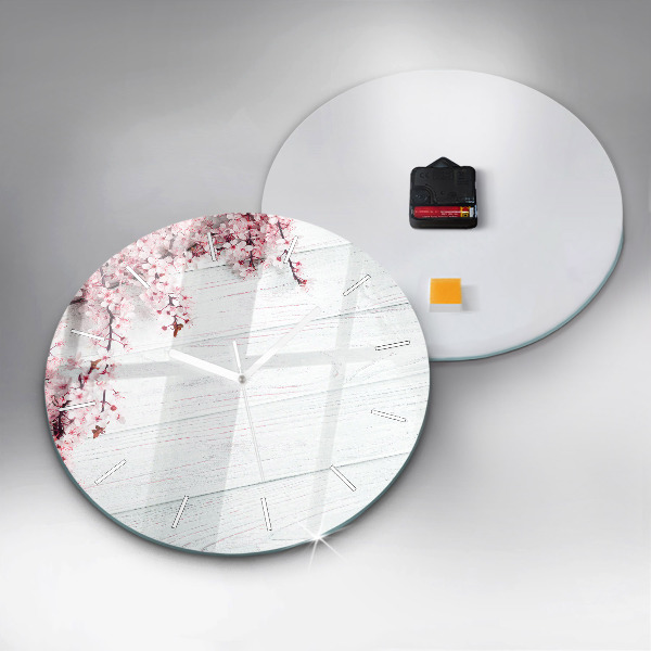 Kerek fali üvegóra Tavaszi virágok