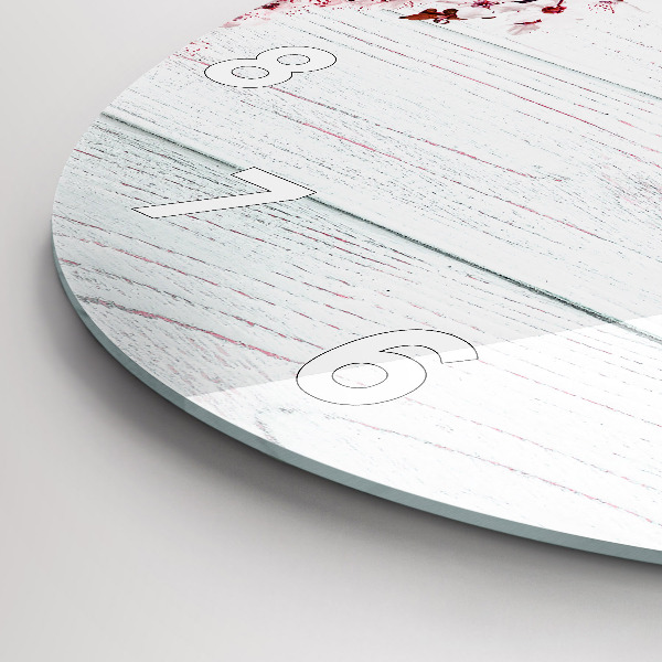 Kerek fali üvegóra Tavaszi virágok