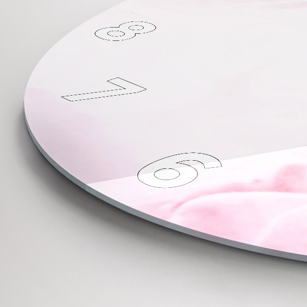 Kerek fali üvegóra Virágzó virágok