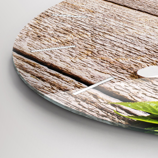 Kerek fali üvegóra Virágok a fán