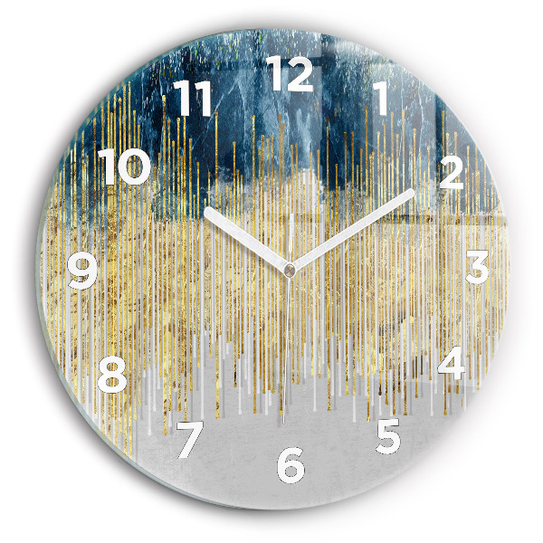 Kerek fali üvegóra Dekoratív minta és arany