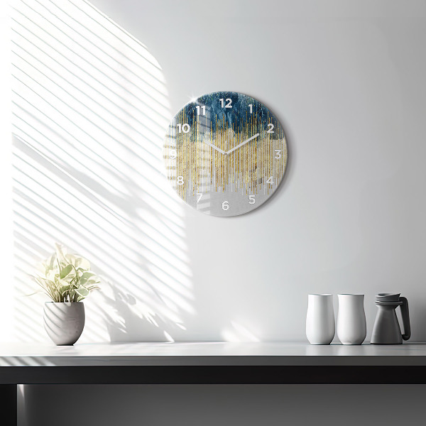 Kerek fali üvegóra Dekoratív minta és arany