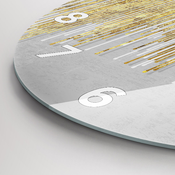 Kerek fali üvegóra Dekoratív minta és arany