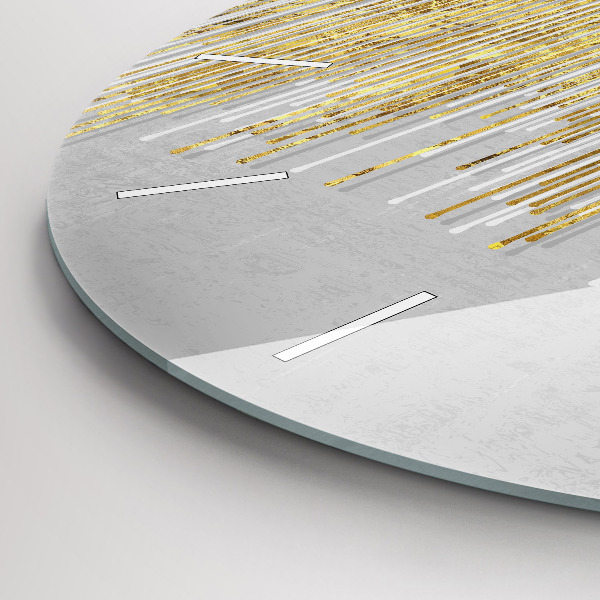 Kerek fali üvegóra Dekoratív minta és arany