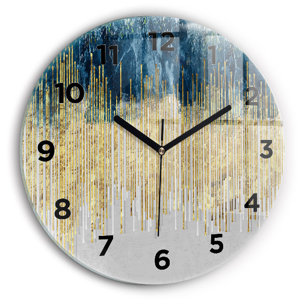 Kerek fali üvegóra Dekoratív minta és arany