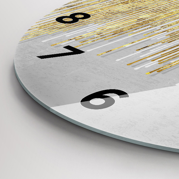 Kerek fali üvegóra Dekoratív minta és arany