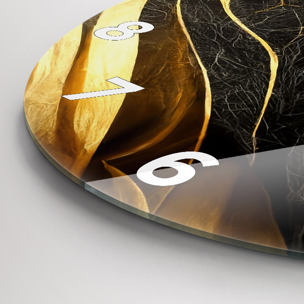 Kerek fali üvegóra Elegáns absztrakció